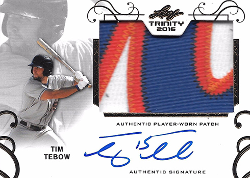 2016 Leaf Trinity Patch Autograph Tim Tebow