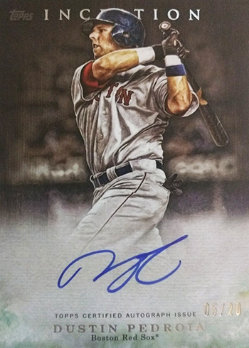 2017 Topps Inception Baseball Legendary Debut Autographs Dustin Pedroia
