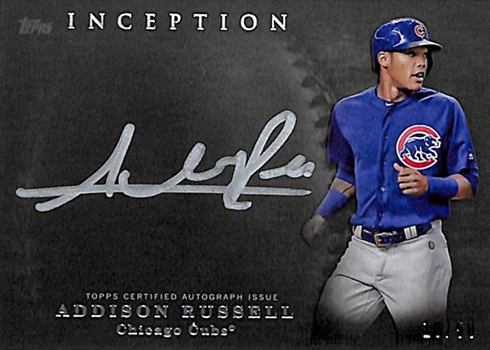 2017 Topps Inception Baseball Silver Signings Addison Russell