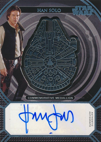 2017 Topps Star Wars 40th Anniversary Autographed Medallion Harrison Ford