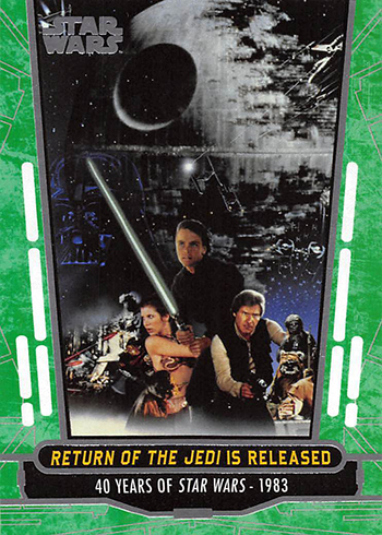 40th Anniversary Green Parallel SET with wrapper Details about   2017 TOPPS STAR WARS 
