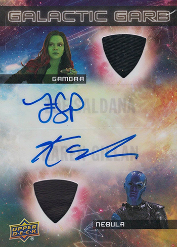 2017 Upper Deck Guardians of the Glaxy Vol 2 Galactic Garb Dual Auto