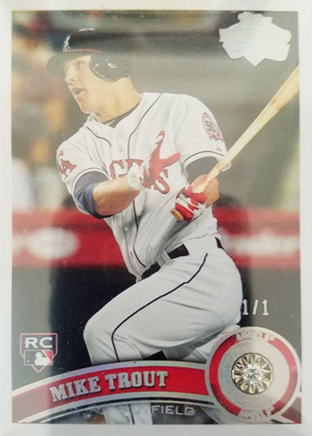 2011 Topps Update Mike Trout Diamond Anniversary Diamond Embedded