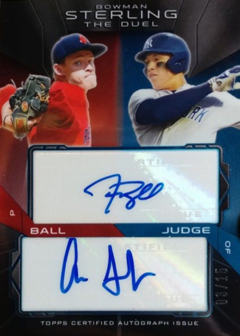 2013 Bowman Sterling The Duel Autographs Aaron Judge Trey Ball