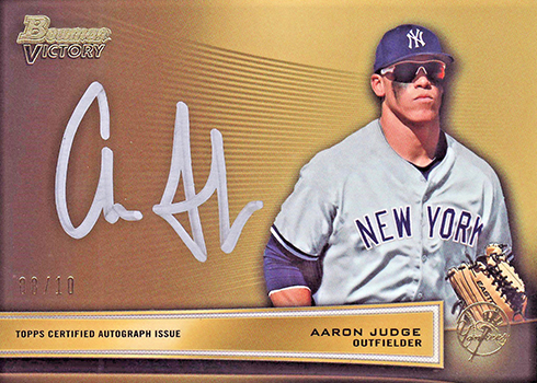 Aaron Judge New York Yankees Autographed 2021 Topps Triple Threads Quad Relic Booklet #WGAR-AJ #1/1 Card