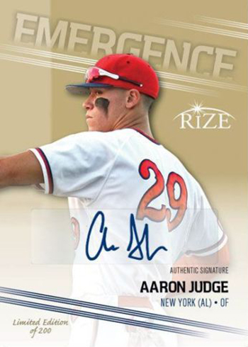 2013 Rize Draft Emergence Autographs Aaron Judge