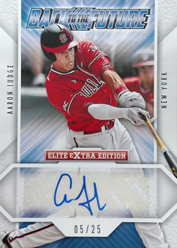 2015 Elite Extra Edition Back to the Future Autographs Aaron Judge