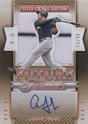 2015 Panini National Treasures Treasured Signature Materials Button #74  Aaron Judge/8