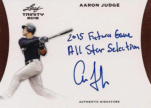 2013 Aaron Judge Autographed Leaf Rize 35/50 - collectibles - by