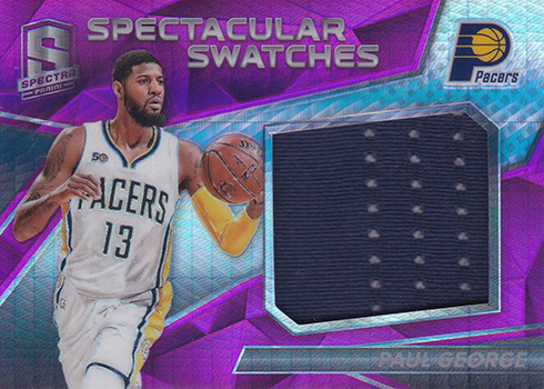 2016-17 Panini Spectra Basketball SPectacular Swatches Pink Paul George