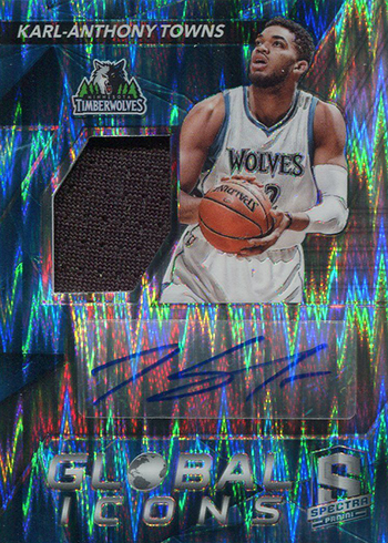 2016-17 Spectra Basketball Global Icons Blue Karl-Anthony Towns