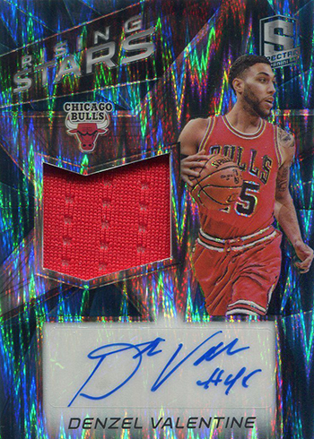 2016-17 Spectra Basketball Rising Stars Neon Blue Denzel Valentine