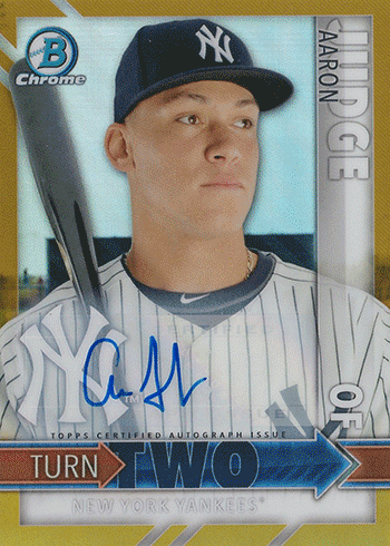 🔥ON-CARD AUTOGRAPH 16/49 - AARON JUDGE 50TH HRS SETS NEW MLB ROOKIE RECORD  654A