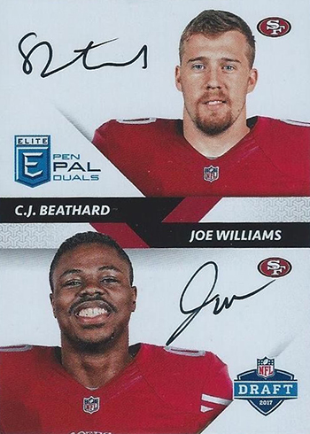 2017 Donruss Elite Football Dual Pen Pals