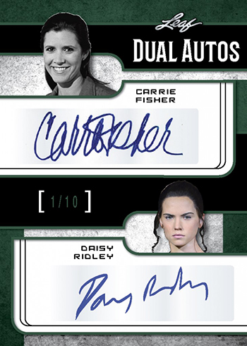 2017 Leaf NSCC Dual Autograph Carrie Fisher Daisy Ridley