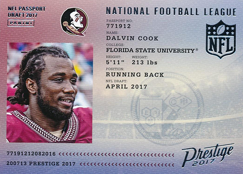 2017 Panini Prestige Football NFL Passport Dalvin Cook