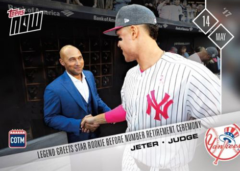 2017 Topps Now Card of the Month M-MAY Derek Jeter Aaron Judge