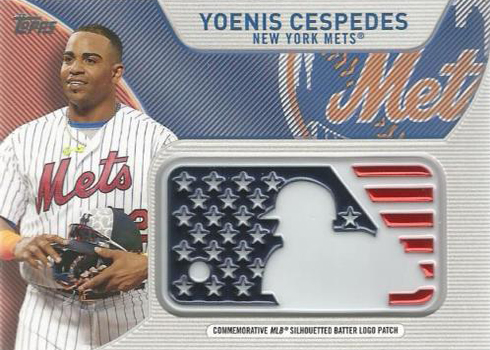 2017 Topps Series 2 Indepence Day Logo Patch Yoenis Cespedes