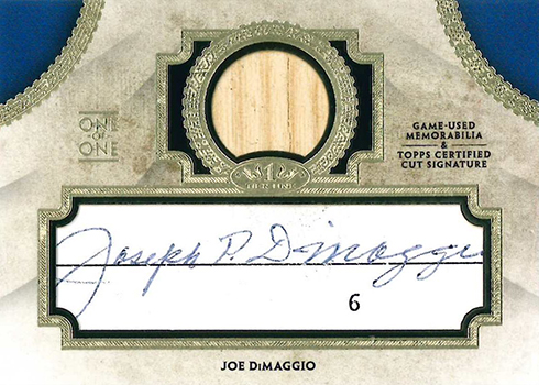 2017 Topps Tier One Baseball Cut Signature Relics Joe DiMaggio