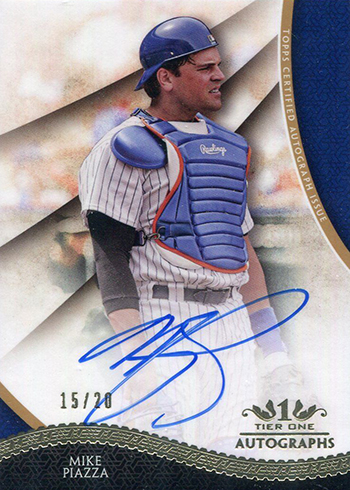 2017 Topps Tier One Baseball Tier One Autographs Mike Piazza