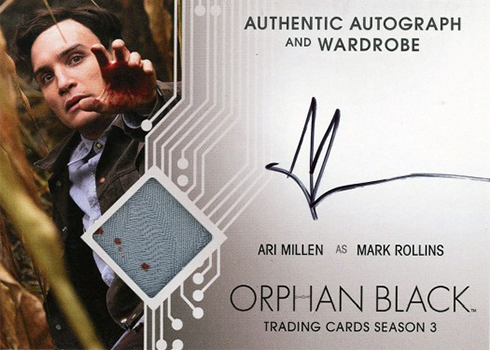 Cryptozoic Orphan Black Season 3 Autograph Wardrobe Ari Millen as Mark Rollins