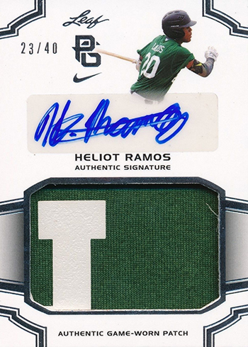 Heliot Ramos 2016 Leaf Perfect Game Autographed Patch