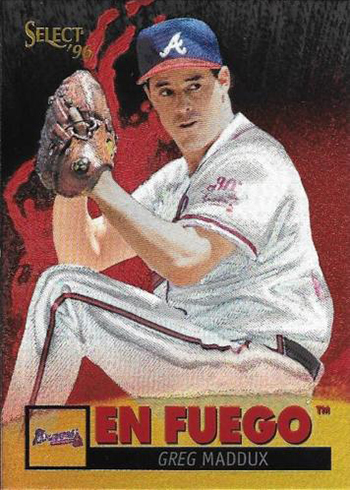 1996 Select En Fuego 4 Greg Maddux