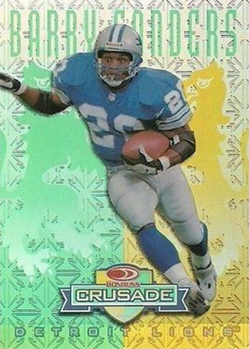 Barry Sanders 2020 Leaf Draft Football #96 Flashback Rookie Card PGI 1 — Rookie  Cards