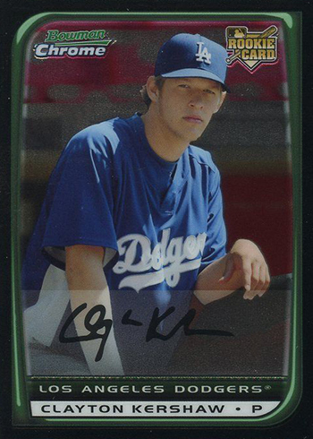 Sold at Auction: (Mint) 2008 Bowman Clayton Kershaw Gold Rookie #BDP-26  Baseball Card