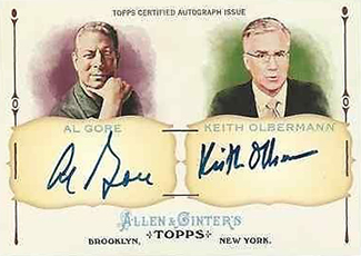 2011 Topps Allen and Ginter Al Gore Keith Olbermann Autograph