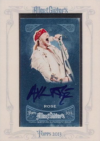 2013 Topps Allen and Ginter Axl Rose Autograph