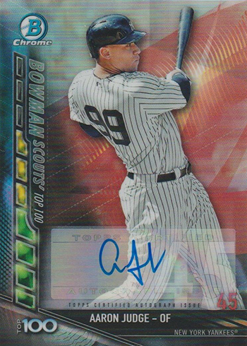 2017 Topps 87a-aj Aaron Judge New York Yankees Rookie Card Auto