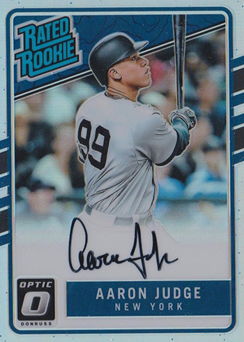2017 Donruss Optic Baseball #38 Aaron Judge White Sparkle Rated