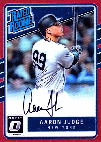 2017 Donruss Optic Baseball #38 Aaron Judge White Sparkle Rated