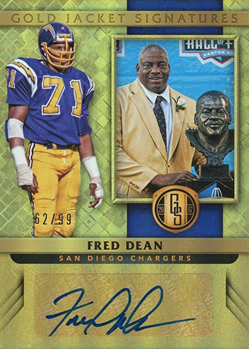 2017 Panini Gold Standard Football Gold Jacket Signatures Fred Dean