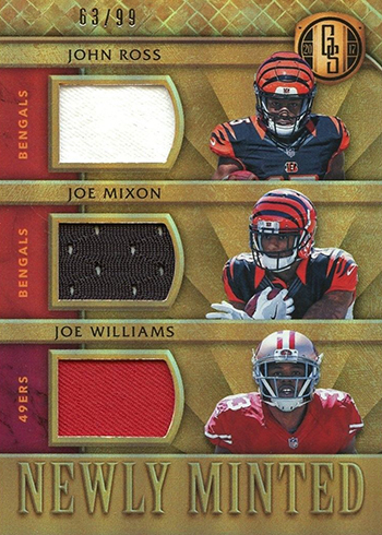 2017 Panini Gold Standard Football Newly Minted Triples