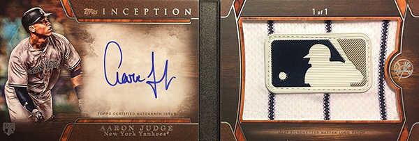 2017 Topps Inception MLB Logo Auto Patch Book 600
