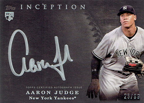 2017 Topps Inception Silver Signings Judge