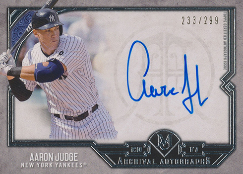 2017 Topps Museum Collection Archival Auto Judge