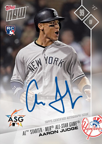 2017 Topps Now American League All-Star Aaron Judge Autograph