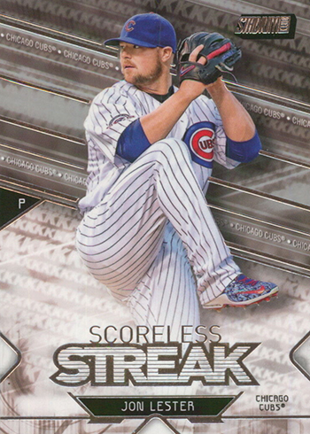 2017 Topps Stadium Club Baseball Scoreless Streak Jon Lester