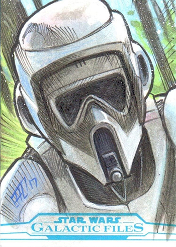 2017 Topps Star Wars Galactic Files Reborn Sketch Card Brad Hudson