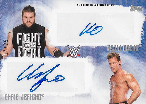 2017 Topps WWE Undisputed Dual Autographs Kevin Owens Chris Jericho