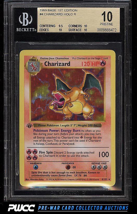 PSA Charizard Comparison XY evolution VS Base set unlimited 