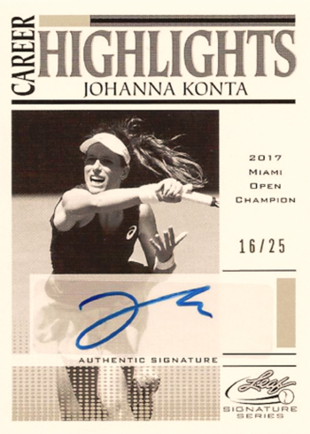 2017 Leaf Signature Series Tennis Aaron Krickstein Career Wins Auto Autograph 