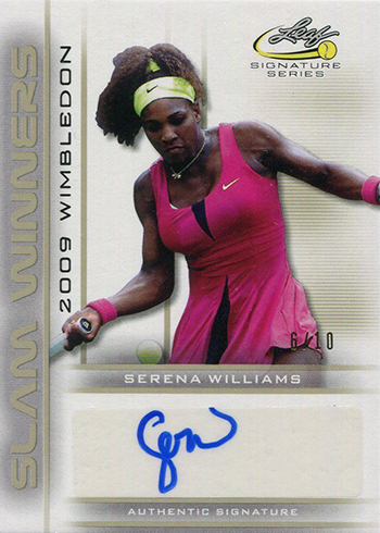 2017 Leaf Signature Series Tennis Slam Winners Serena Williams Autograph