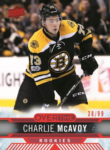 2017-18 Upper Deck Overtime Hockey Red Foil Charlie McAvoy