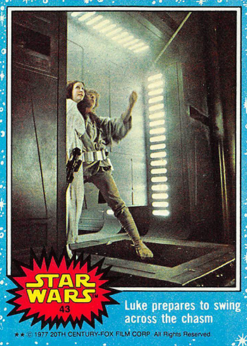 Topps 1977 Trading Card # 261 Fury of the Tusken Raid Star Wars Series 4 Green 