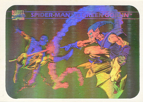 1990 Impel Marvel Universe Holograms MH5 Spider-Man Vs. Green Goblin