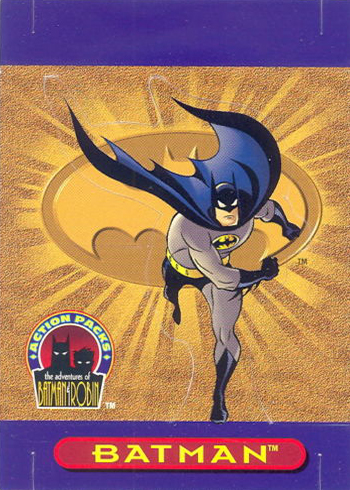 Batman Animated Series 2 vinyl mini card 1993 The Batman Chase card 